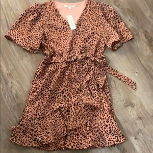 Mi Ami NWT Animal Print Flouncy XS Dress